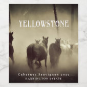 Cheval Stallion Yellowstone Custom Vin Étiquettes (Étiquettes simples)