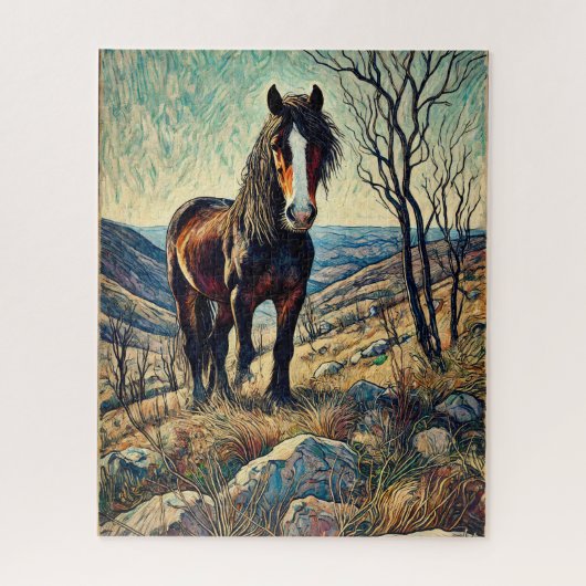 Cheval sur la colline 500 Piece Puzzle (Vertical)