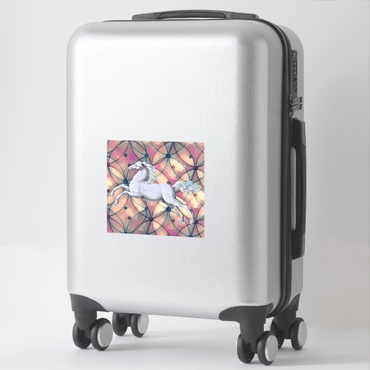 Cheval sur Sticker Motif coloré (Sur valise)