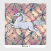 Cheval sur Sticker Motif coloré (Feuille)