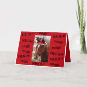 Cheval sur une carte de Noël