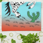 Cheval tacheté dans la serviette de thé de cuisine (Plié)