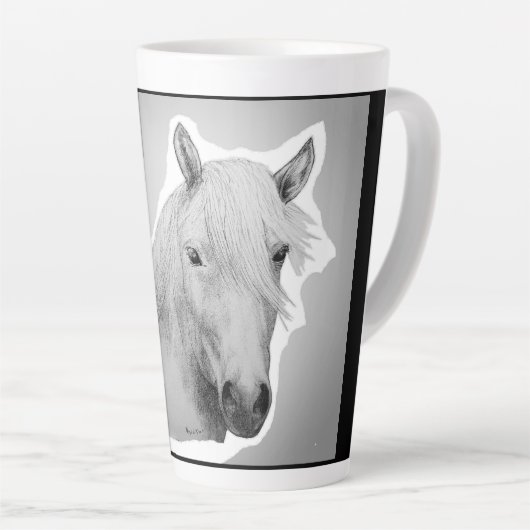 Cheval, tasse de café (Angle droit)