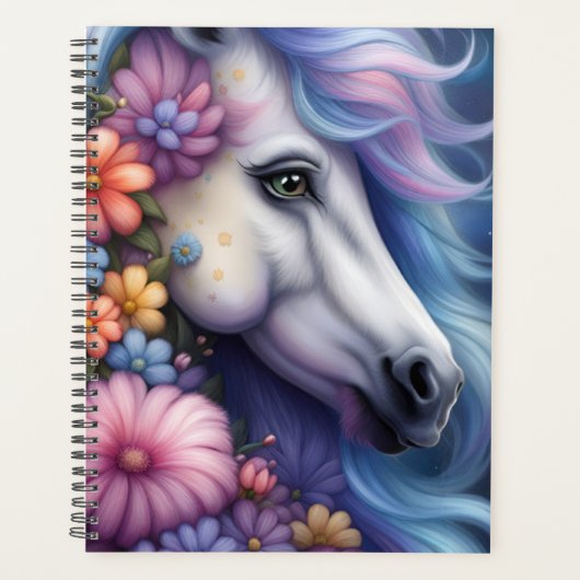 Cheval tête et fleurs (Devant)