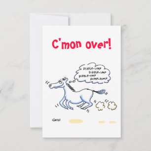 Cheval Thème Texas BBQ Party Invitations humoristi