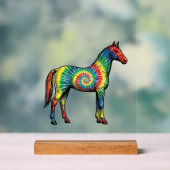 Cheval Tie Dye Gravure Vintage Art Vectoriel (Neutre)