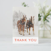 Cheval tiré Sleigh Scène de Noël Merci (Debout devant)