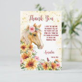 Cheval tournesol cowgirl anniversaire merci (Debout devant)