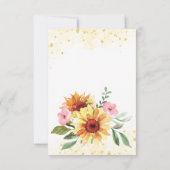 Cheval tournesol cowgirl anniversaire merci (Dos)