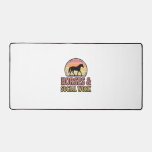 Cheval & Travail Social Retro Soleil Couchant Conc