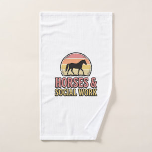 Cheval & Travail Social Retro Soleil Couchant Conc