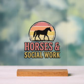 Cheval & Travail Social Retro Soleil Couchant Conc (Neutre)
