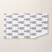 Cheval tribal noir et blanc (Serviette à main)