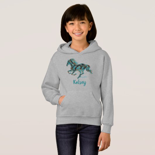 Cheval Turquoise Galloping Silhoutte (Devant entier)