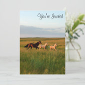 Cheval Twins Mare et Foals Horse Babies Invitation (Debout devant)