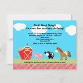 Cheval, Vache et Cochon Barnyard Invitations d'ann (Devant)