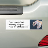 Cheval vie de bonheur Bumper Sticker (En voiture)