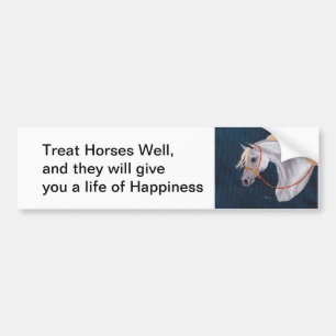 Cheval vie de bonheur Bumper Sticker