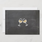 Cheval Vin Blanc Anniversaire Invitation de Chalk  (Dos)