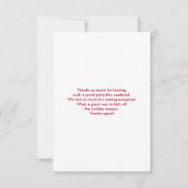 Cheval vintage et Poinsettia Xmas Merci (Dos)