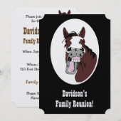 Cheval Western Thème Famille Réunion Invitation pe (Devant / Derrière)