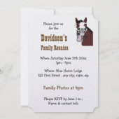 Cheval Western Thème Famille Réunion Invitation pe (Dos)