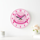 Chevalier à cheval nommé filles horloge rose (Maison)