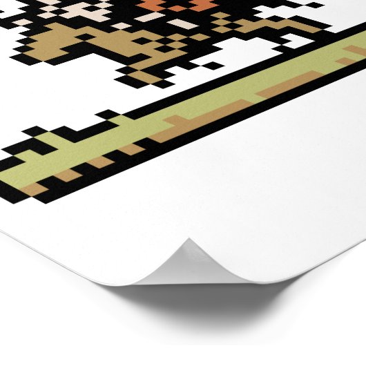 Chevalier À Cheval Poster D'Art Pixel 8 Bits (Coin)