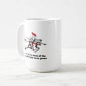Chevalier à feu vert Mug drôle (Devant gauche)