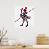 Chevalier cool à l'autruche affiche abstraite d'ar (Cuisine)