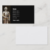 Chevalier dans le carte de visite brillant (Devant / Derrière)