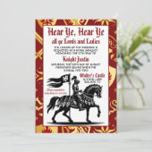 Chevalier de la Renaissance médiévale Invitation d (Debout devant)