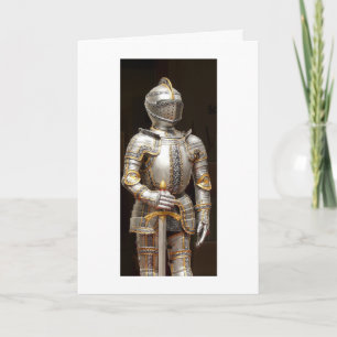 Chevalier en armure brillante Valentine ou carte d