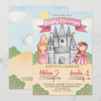 Chevalier et princesse Anniversaire Invitation Pin