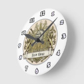 Chevalier jaune Famille Crest Nom horloge (Angle)