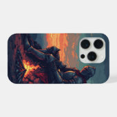 Chevalier médiéval au camp – Fantasy iPhone 1 (Verso Horizontal)