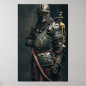 Chevalier médiéval en Armor Poster (Devant)