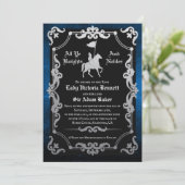 Chevalier médiéval Jousting Faire-part de mariage (Debout devant)