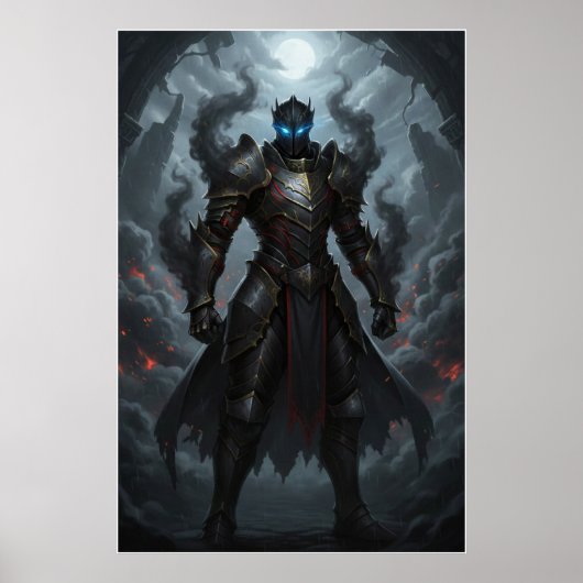 Chevalier noir du Royaume Brûlant Affiche d'art (Devant)