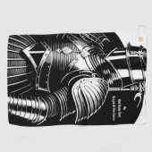Chevalier Personnalisé Du Golf Serviette (Horizontal)