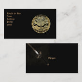 Chevalier pour le carte de visite de location (Devant / Derrière)