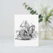 Chevalier sur carte postale Horsback (Debout devant)