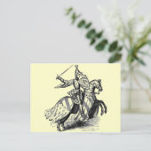 Chevalier sur carte postale Horseback (Debout devant)