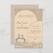 chevaliers boho élégant amour faire-part de mariag (Devant / Derrière)