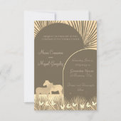 chevaliers boho élégant amour faire-part de mariag (Devant)