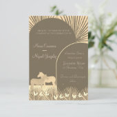 chevaliers boho élégant amour faire-part de mariag (Debout devant)