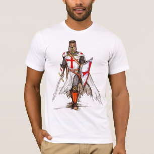 chevaliers de croisé de T-shirt médiéval de