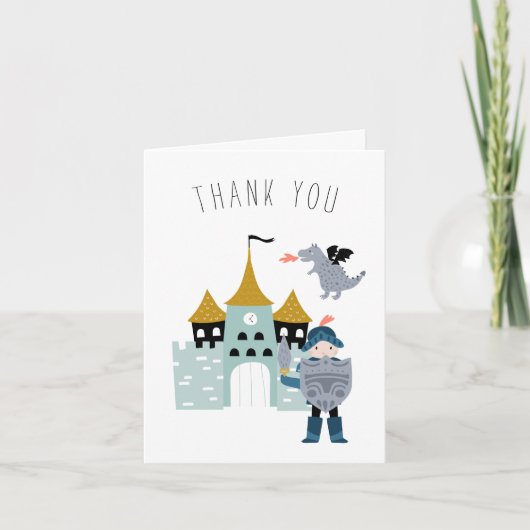 Chevaliers et Dragons Fairytale | Carte de remerci (Devant)