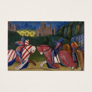 Chevaliers jouant l'illustration de combat médiéva