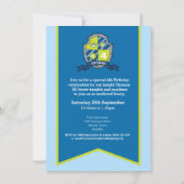 Chevaliers médiévaux boucliers enfants invitations (Dos)